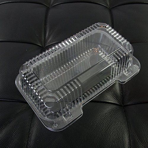 Dart Clear Hinged Lid Plastic Container 9 x 5 3/8 x 3 1/2 (Pack of 50)