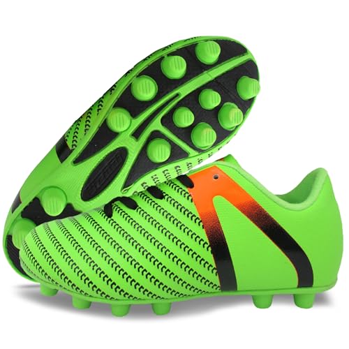Vizari voetbalschoenen voor vaste vloer, groen/oranje, 32.5 EU