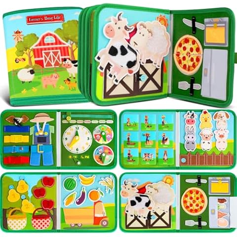 Quanquer Montessori Farm Busy Book for Toddlers Cover