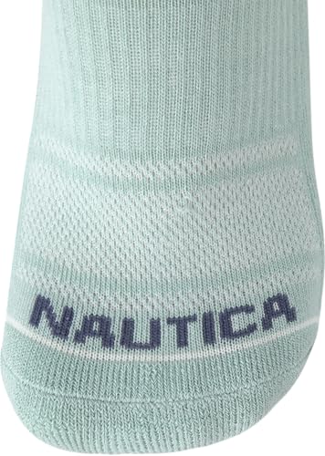 Image of Nautica Womens Low Cut Socks - 6 Pack Soft Stretch Breathable Mesh Cushioned Athletic Performance No Show Socks for Women