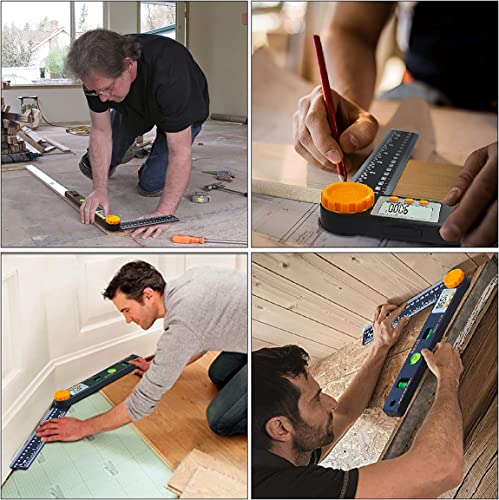 Rainyb Digital Angle Finder Tool 7inch 0-360 degree LED Digital Protractor with Horizontal Vertical Bubble Levels and Ruler Meter Accurate Tools for Carpenters,Woodworkers,Fabricators by Rainyb - Image 6