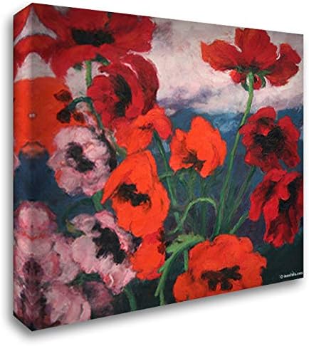 Large Poppies 22x20 Gallery Wrapped Stretched Canvas Art by Emil Nolde