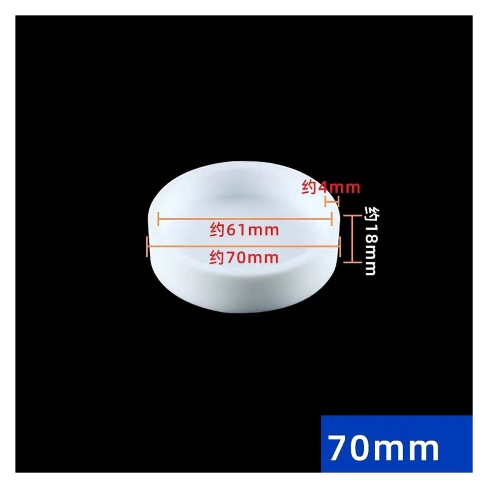 Labor-Petrischale aus PTFE-Kultur, mit Abdeckung, Polytef Laborausrüstung (70 mm)