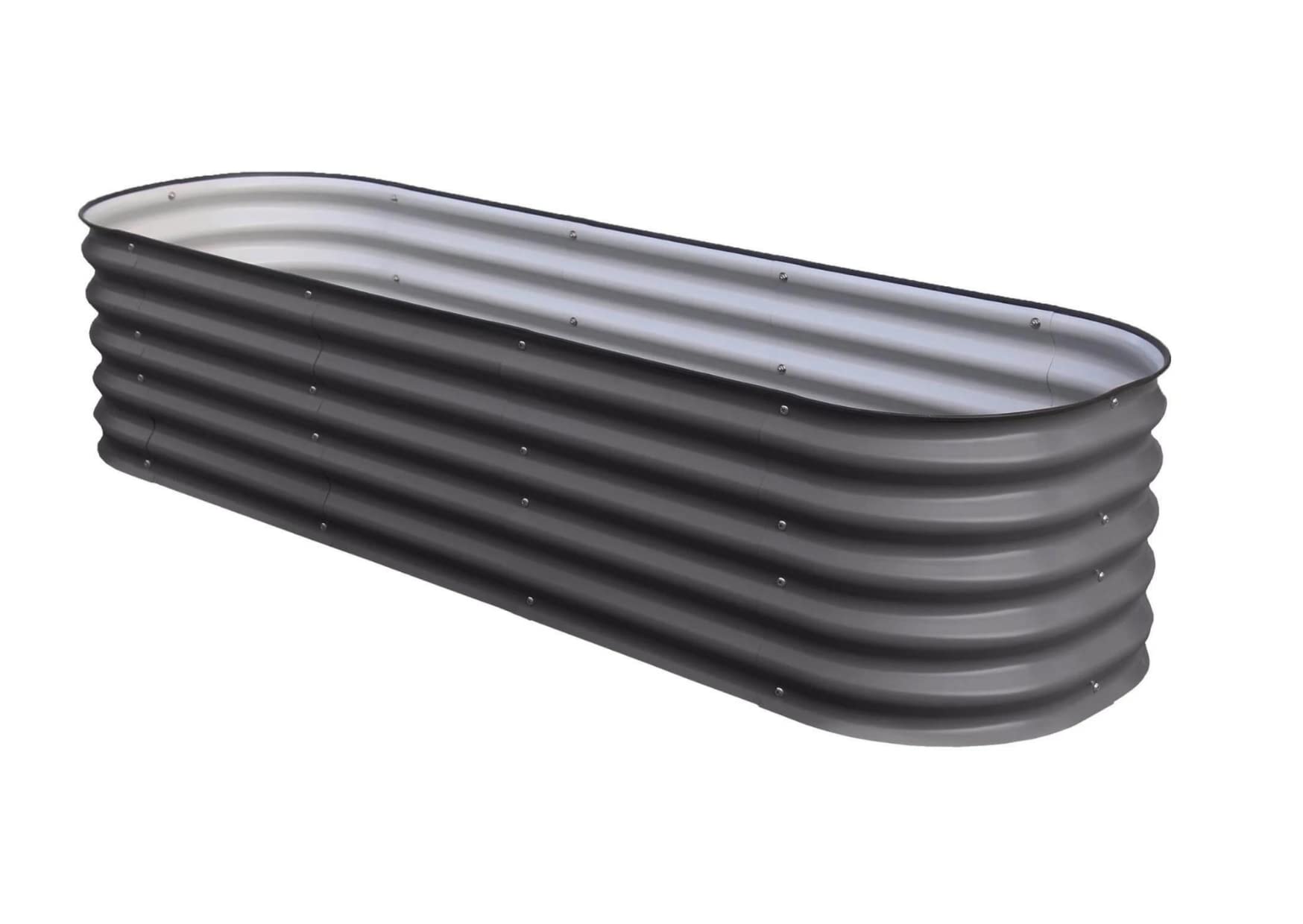 Frame It AllVegHerb 6-in-1 Metal Raised Garden Bed Kit, Outdoor Planter Box for Vegetables, Fruits, Flowers, and Herbs, Galvanized Metal Box with Rounded Edges, 60 x 60 x 17, Slate Gray