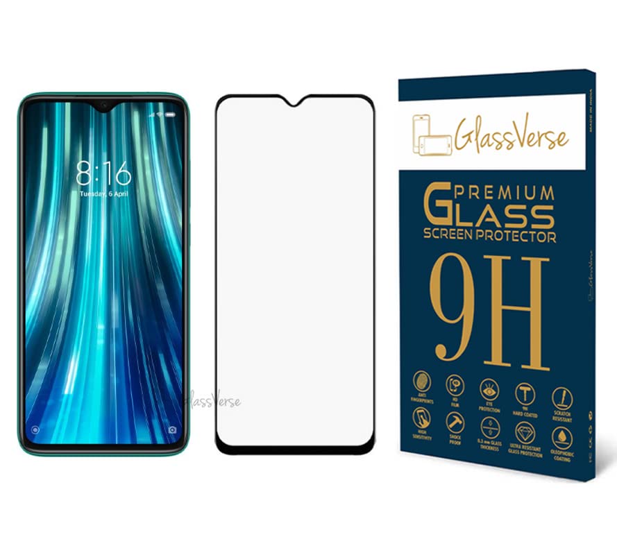 GlassVerse Anti-Shatter Tempered Glass For Redmi Note 8 Pro Smartphone(Pack of 1) Full Screen Protector With Free Installation Kit Full Screen Coverage If Received Damaged-6.5 Inch