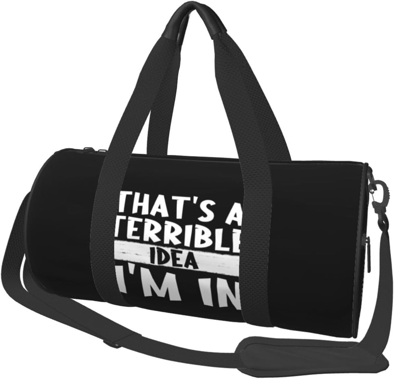That'S A Terrible Idea I'M In Duffel Bag Gym Bag Travel Sports Tote Large Foldable Beach Swim Yoga4
