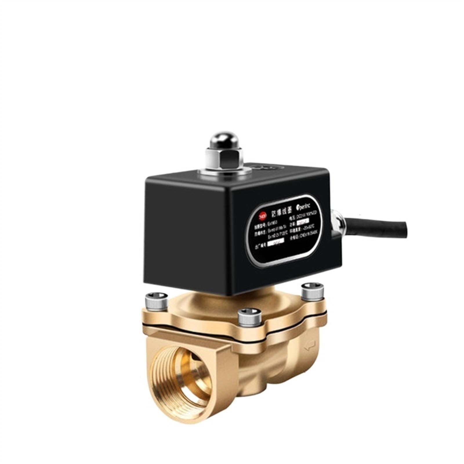 Explosion Proof Solenoid Valve 1 Inch Normally Closed Natural Gas Valve Solenoid Control Valve (G,12 VDC)
