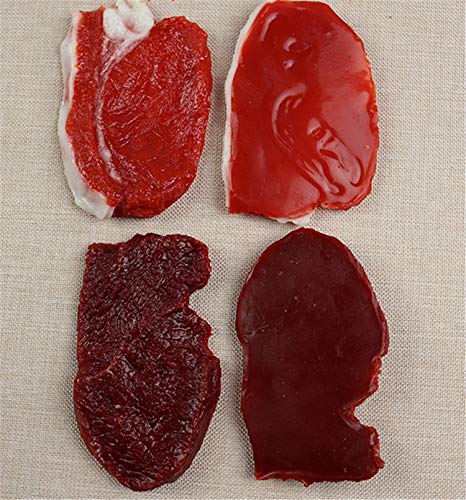 Skyseen 2Pcs Real Looking Handcrafted Fake Meat - Artificial Pork Steak Raw Beef For Display Prop #TOP2