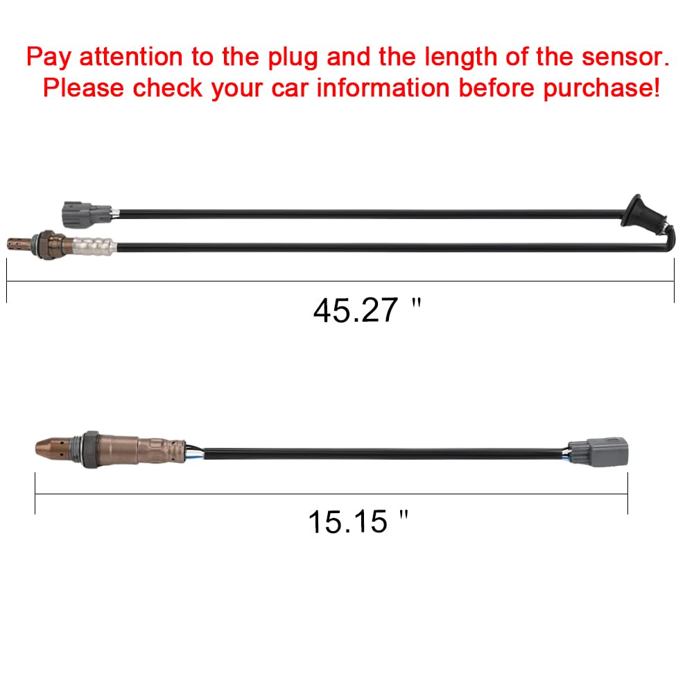 JDMON 2PCS Oxygen O2 Sensor Upstream Downstream Replacement for 2014-2019 Toyota Corolla L4 1.8L Compatible with 234-4921, 2344921, 234-9140, 2349140