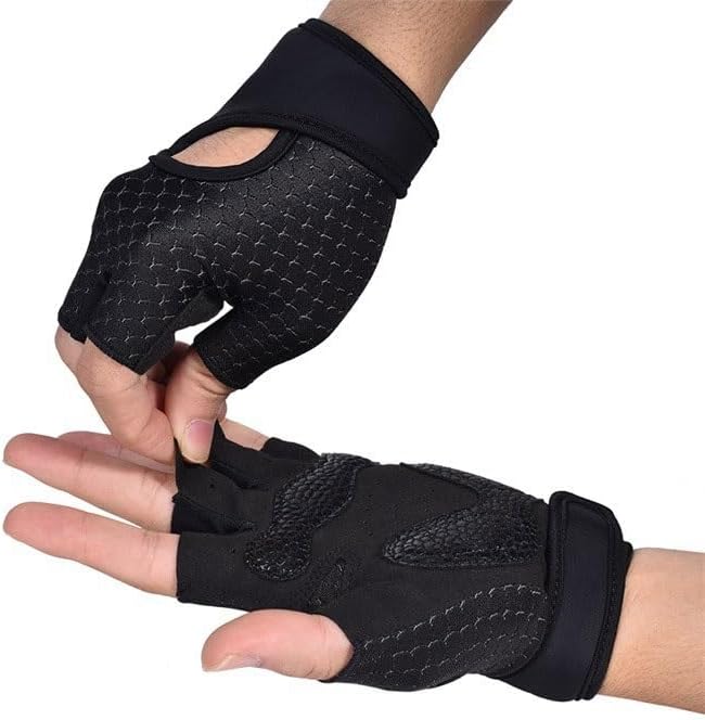 Male Female Sports Palm Guard Half Finger Nylon Gloves Dumbbell Equipment Power Training