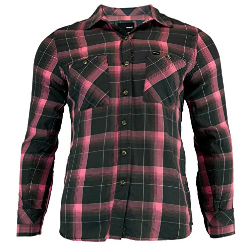 Chemise Hurley Solution élégante manches longues coupe ajustée homme rouge