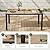Aoxun 7-Piece Patio Table and Chairs Set for 6, All Weather Outdoor Dining Set with 6 Textilene Chairs and 1 Rectangular Metal Table, Patio Dining Sets for Backyard, Garden and Poolside, Brown