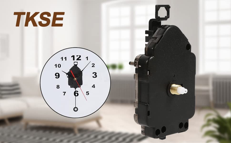 Growcolor Pendulum Clock Movement Replacement Long Shaft Pendulum ...