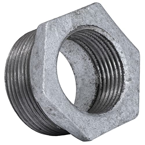 AERZETIX - C64948 - Riduzione maschio/femmina 1 1/4x1'' zincato - in ghisa - raccordo tubo filettato con fermo interno per avvitare - idraulico-riscaldamento impianto di acqua alimentazione