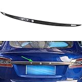 OUBOLUN Rear Tailgate Trunk Lid Garnish Cover for Tesla Model S 2016-2022 Car Exterior Accessories ABS Imitation Carbon Fiber Protection Sticker