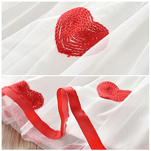 Balatale Toddler Girls Tulle Tutu Dress 18 24 Months Summer Flutter Sleeve Heart Embroidered Princess Birthday Party Dress #TOP3