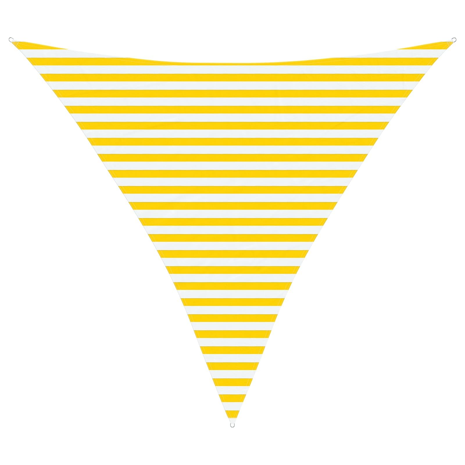 vidaXL Sun Shade Sail Yellow and White 3.6 x 3.6 x 3.6 m, Outdoor Living Solution, Triangular UV-Resistant Shade Sail, Modern Patio Canopy for Garden, Balcony, Playground Protection