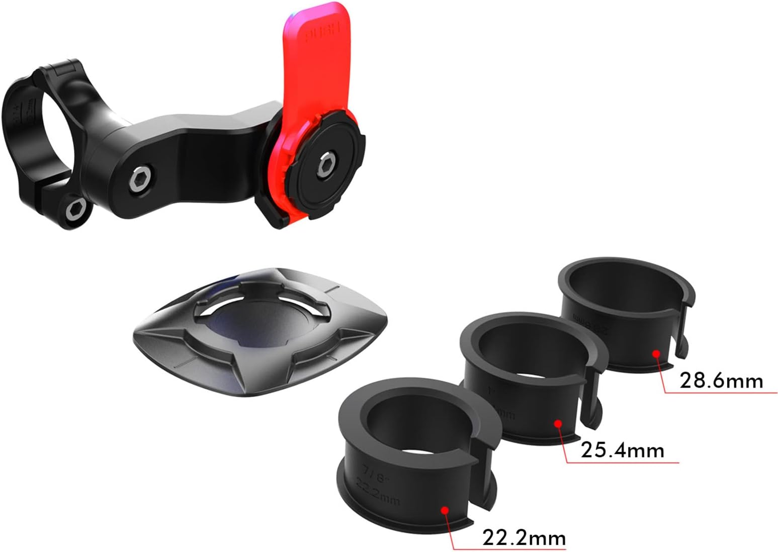 aqxreight Bike Mobile Phone Support Rotate Shakeproof Motorcycle Phone Mount for Electric Scooter Red in Compatible to Not Will You screen. the with More a riding. Bike