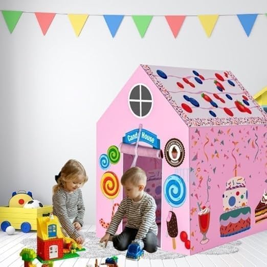 Image of Colorfull and Light Weight Children Play Tent House for 3 to 10 Years Old Kids Girls and Boys Light Weight and Foldable Children Toys,Indoor and Outdoor Kid Tent Houses
