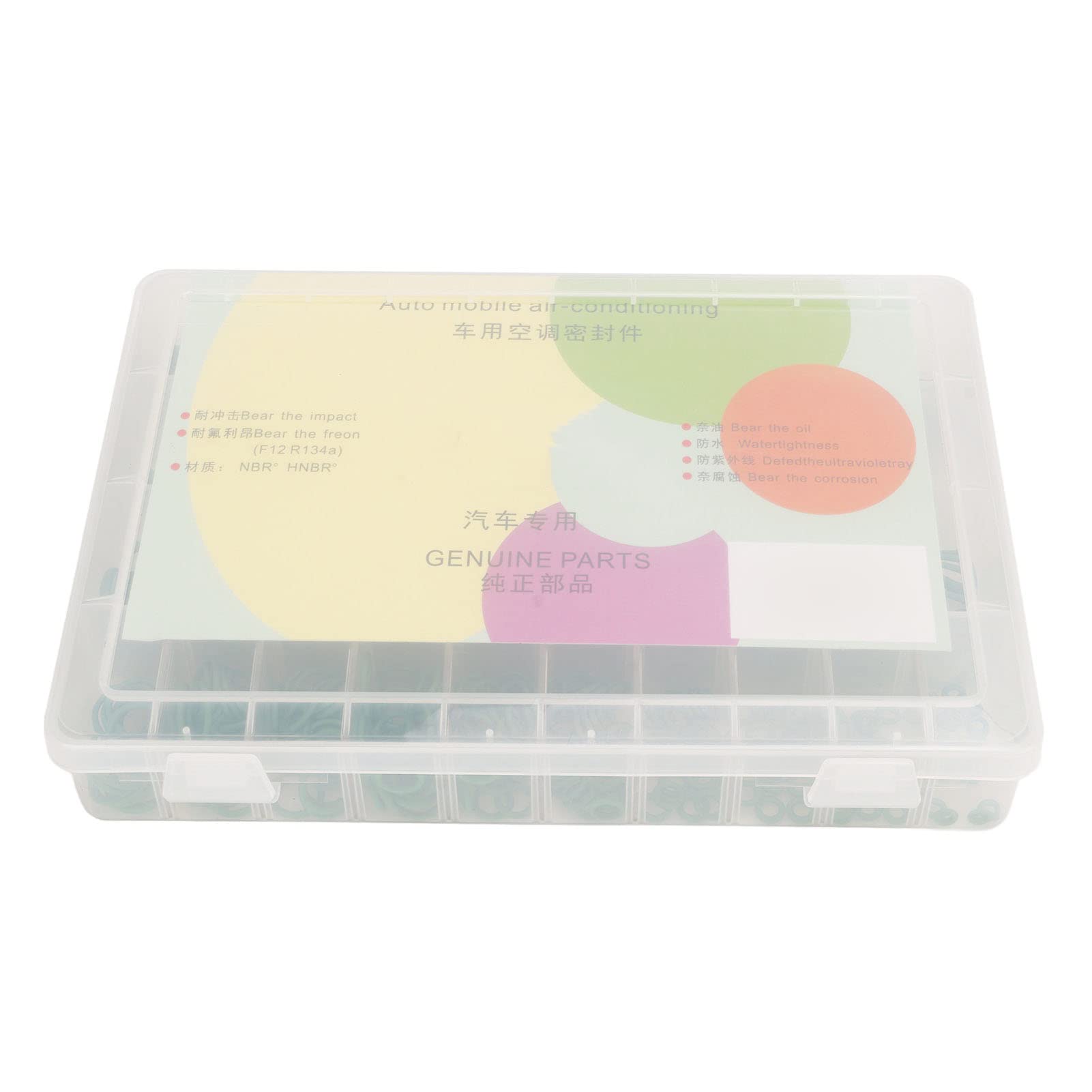 Juntas tóricas de Viton de caucho fluorado, Kit de sellado junta tórica, caucho flúor verde, varios tamaños, 375 piezas for plomería CA automotriz