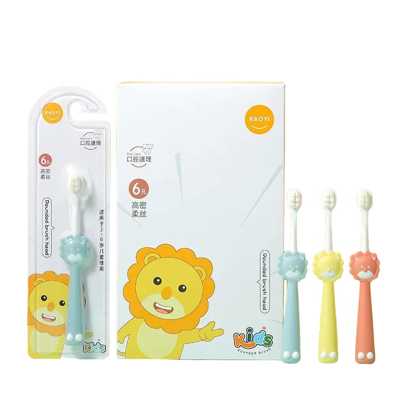 FunBlast Baby Toothbrush Cute Microfiber Soft Tooth Brush, Extra Soft Bristles Toothbrush For 2+ Years Children, Rounded Head Brush For Kids, Manual Toothbrush(Random Color),Multicolour,1 Count