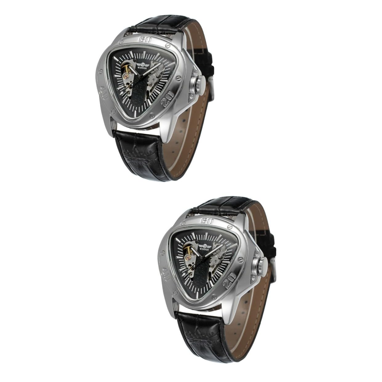 2 Pz orologio meccanico da uomo orologio da polso automatico orologi automatici orologio automatico da uomo orologi da watch vegito men orologio meccanico automatico Black