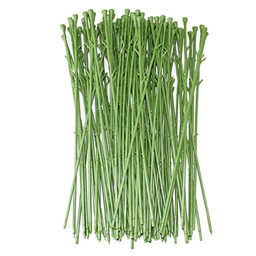 Tomaibaby Artificial Flower Stems 13 Inch Green Diy Flower Poles for Crafting Floral Arrangements Wedding Bouquets Home Decoration