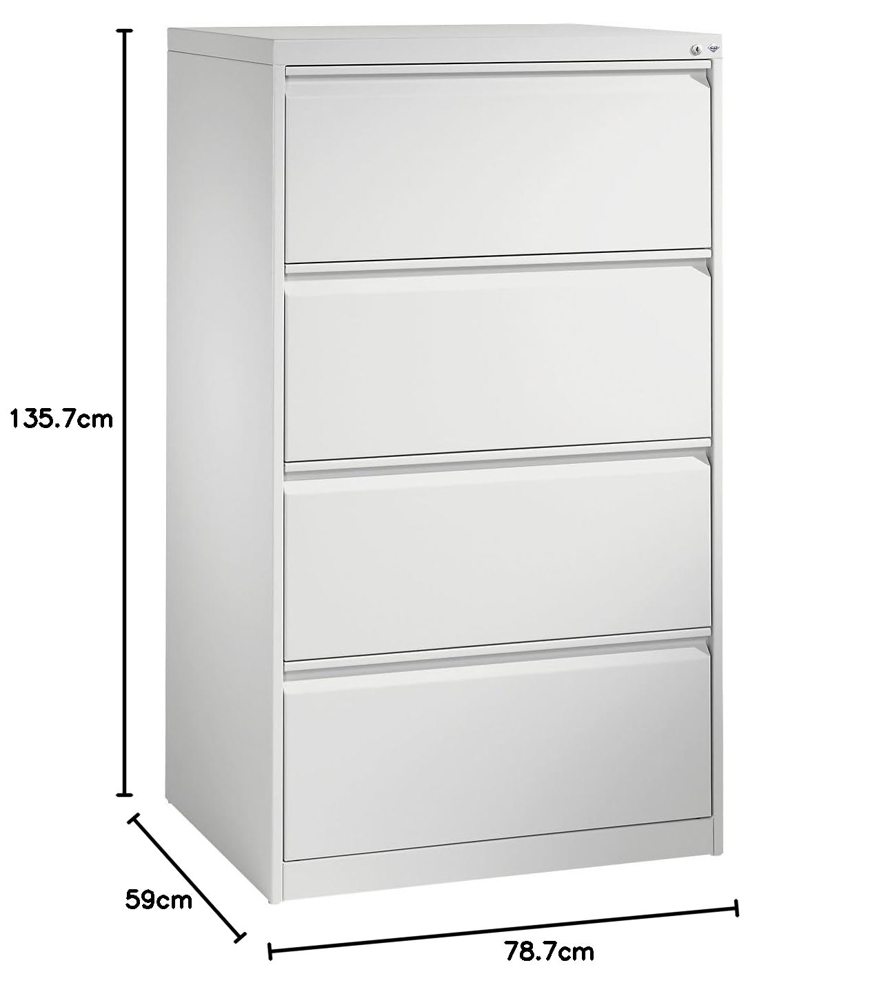 C+P | Classificatore per cartelle sospese ACURADO | zincato | 2 corsie | 4 cassetti | grigio chiaro | Zincato, 2 corsie, 4 cassetti, grigio chiaro