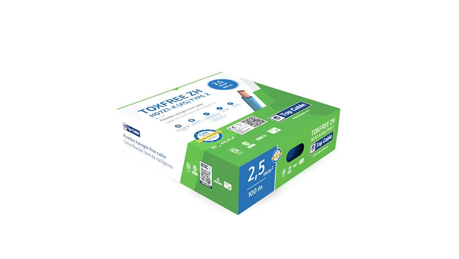 HILO LINEA FLEXIBLE 1X2,5 TIERRA L.HALOGENO H07Z1K