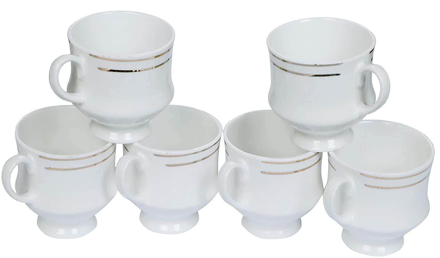 Dream Shades 24x7 Fine Tableware Bone China Tea Cups Set of 6 | Coffee Mugs for Home Office -(140 ml)