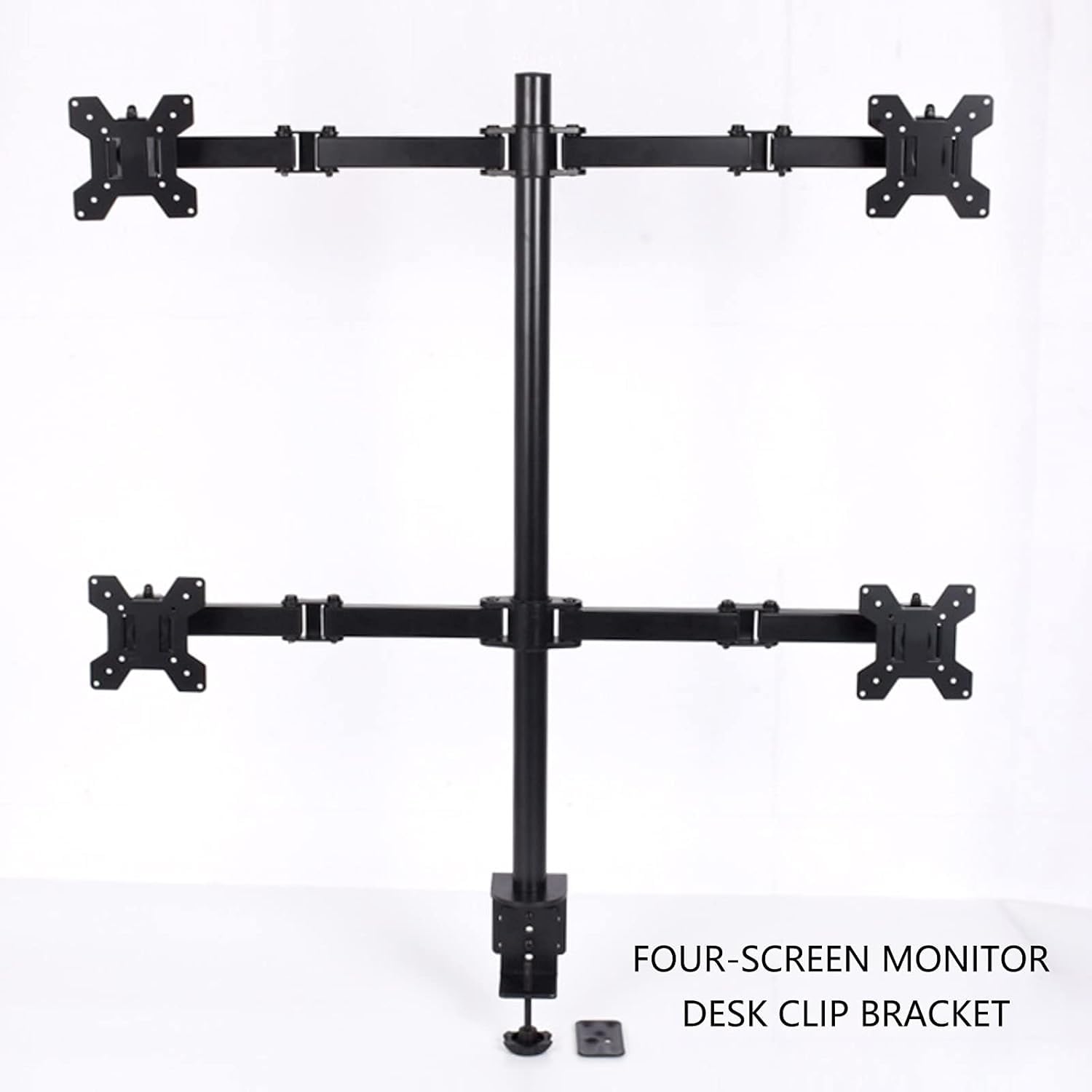 4 x supporto da tavolo per quad, braccio girevole, 4 supporti per schermo, 10-27 pollici, per monitor LED e display LCD da scrivania