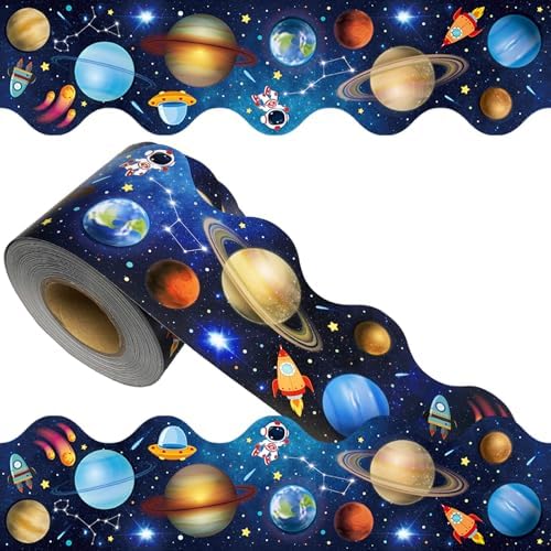 Amazon.com: 69Ft Outer Space Theme Bulletin Board Borders Galaxy ...