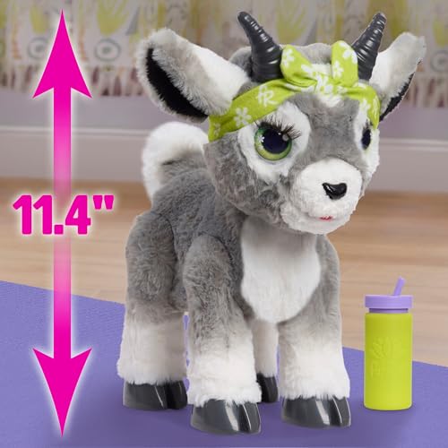 Just Play furReal Daisy, die Yoga-Ziege, interaktives Spielzeug, 29 cm große Plüsch-Ziege mit Soundeffekten, Kinderspielzeug ab 4 Jahren