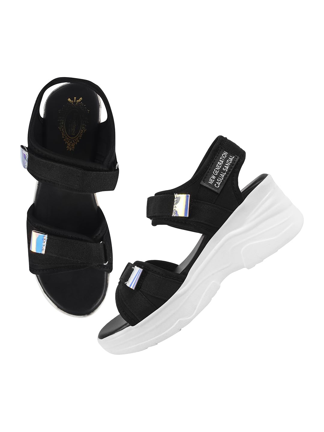 Shoetopia Womens Sandal-8 Kids UK (Girls-Risky-Black)-EU41 (B0D54F6DXJ) Amazon Price History, Amazon Price Tracker
