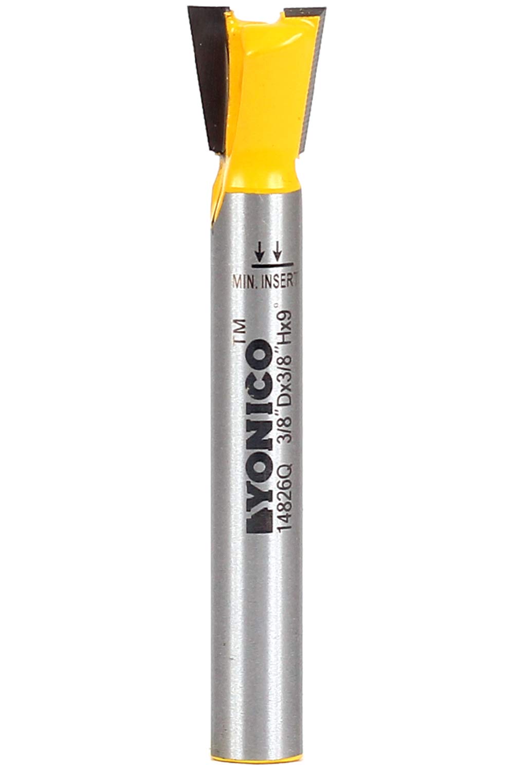 Yonico Router Bits Dovetail 9 Degree X 3/8-Inch 1/4-Inch Shank 14826q