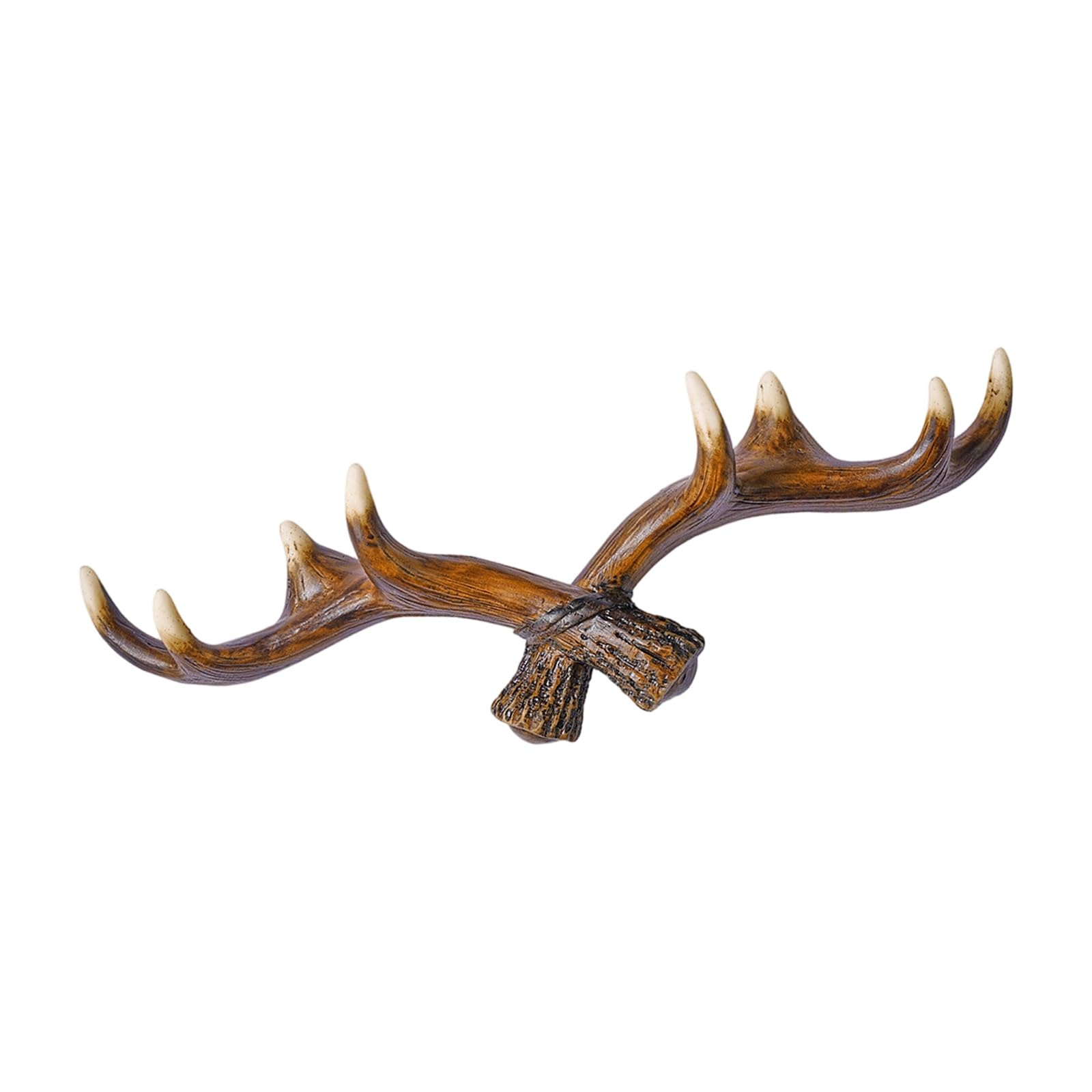 Tfaoys Brown Artistic Antler Wall Hook Resin Materials For Keys Towels Hallway Home Decoration Entryway Coat Fasteners