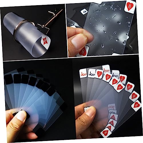 Alasum 2stücke PVC Kunststoff wasserdichte Transparente Pokerkarten Für Spiele Kreative Flexibles Design Für Familien Scratch-Resistant Und Langlebig Karten – Bild 4
