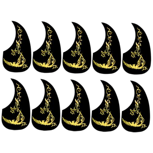 Holibanna 10Pcs Water Drop Shaped Acoustic Guitar Scratch Guard Plate for Guitars Beautiful Accessory for Guitar Lovers and Musicians