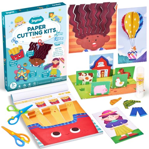 JoyCat Schneiden Lernen Aktivitätsbuch für Kleinkinder (Fun World) – Ansicht 1