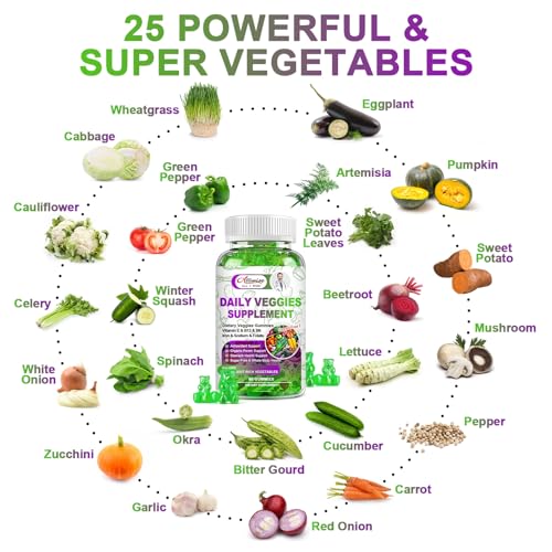 Alliwise Sugar-Free Fruits And Veggies Gummies Supplement, Multi-Vitamins & Minerals In Gummies thumb #3