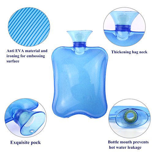 Borsa dell'acqua Calda 2 pezzi, Gifort 2L borsa