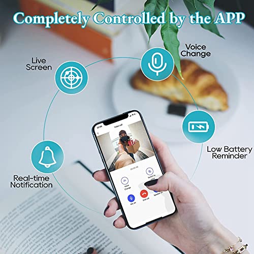OWLEEN Câmera WiFi 2,4 G, sensor de movimento, áudio bidirecional, visão noturna, tela ao , compatív