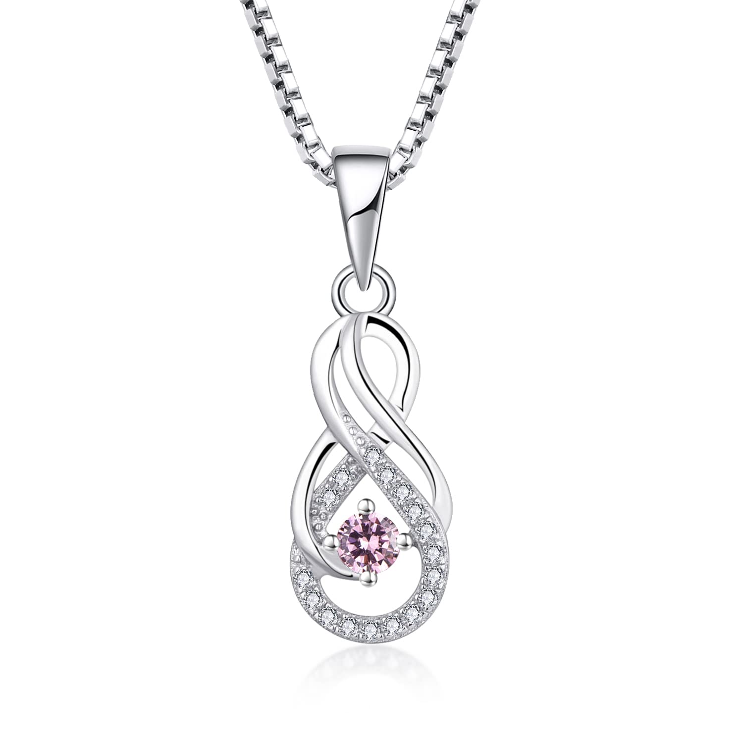 starchenieInfinity Necklace for Women Silver Infinity Pendant Necklace Sterling Silver