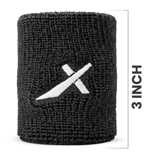 Image of Vector X 3 Inch Breathable Sports Wrist Band Absorbent Sweatbands Athletic Hand Wraps Wrist Support for Tennis Football Basketball Running Athletic Gym & Fitness Workout Accessories for Man Women