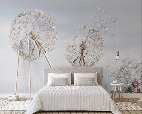 Traummode dreidimensionale Papel de Parede Tapete einfachen Löwenzahn blauen Himmel weißen Wolken nordischen TV-Hintergrund -