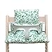 Blausberg Baby - Lot de 2 coussins de chaise haute Stokke de haute qualité - Rembourrage et réducteur pour chaise haute - Différentes couleurs (blanc feuilles vertes)