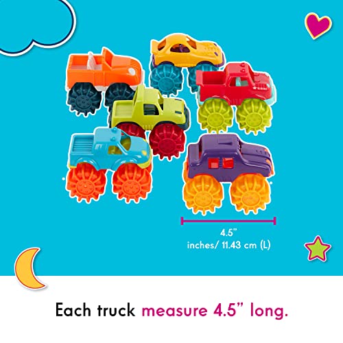 Battat Mini Monster Trucks – Set Of 6 Mini Trucks For Toddlers In Storage Bag For 2 Years + #TOP4