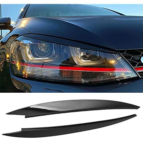 Car Headlight Eyebrows, Headlight Eye Lid, Eyebrow Cover, Eyelids Covers, Replacement for Volkswagen VW Golf 7 GTI MK7 Headlight Cover