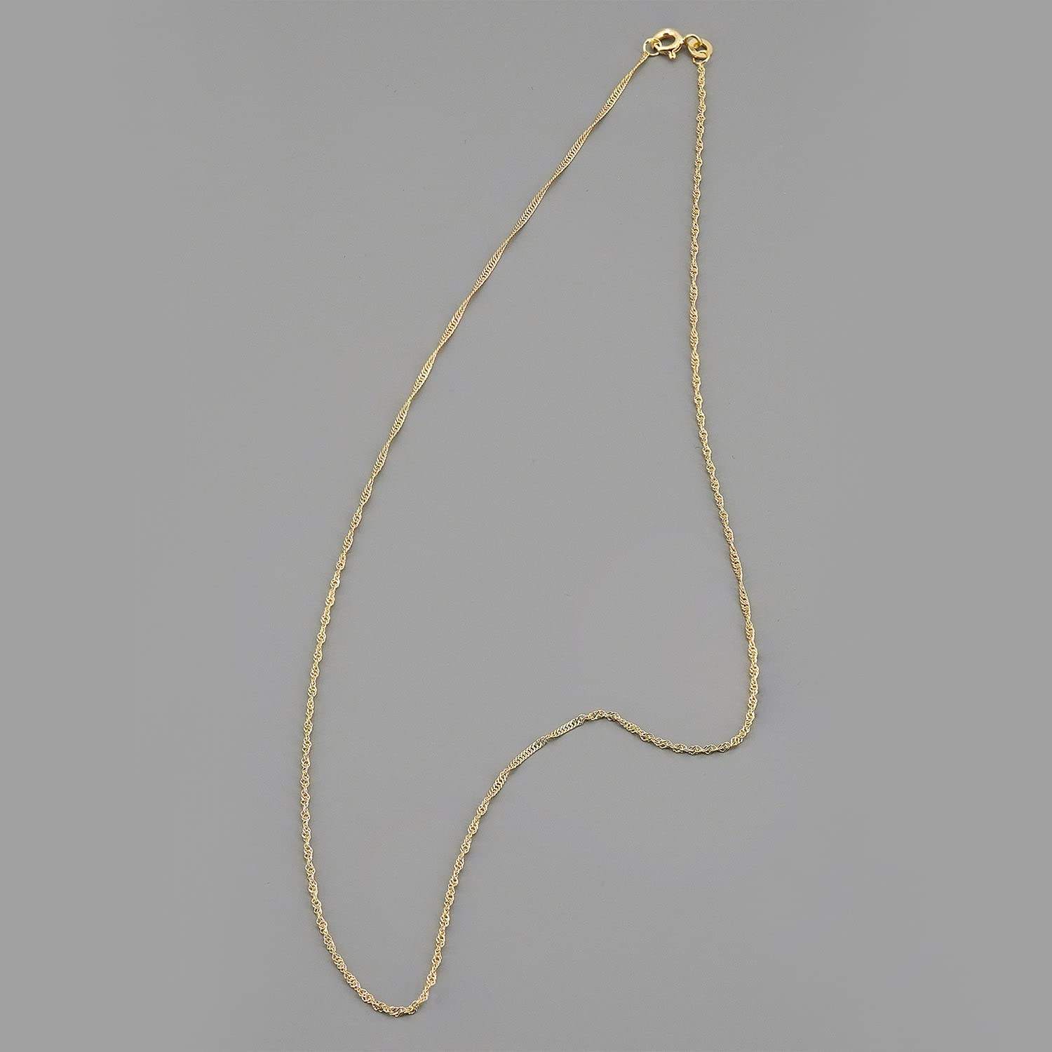 trendor Damen-Kette 333 Gold / 8 Karat Singapur-Collier 1,2 mm breit 41050 | eleganter Halsschmuck aus Echtgold für Damen, wunderschöne Geschenkidee,