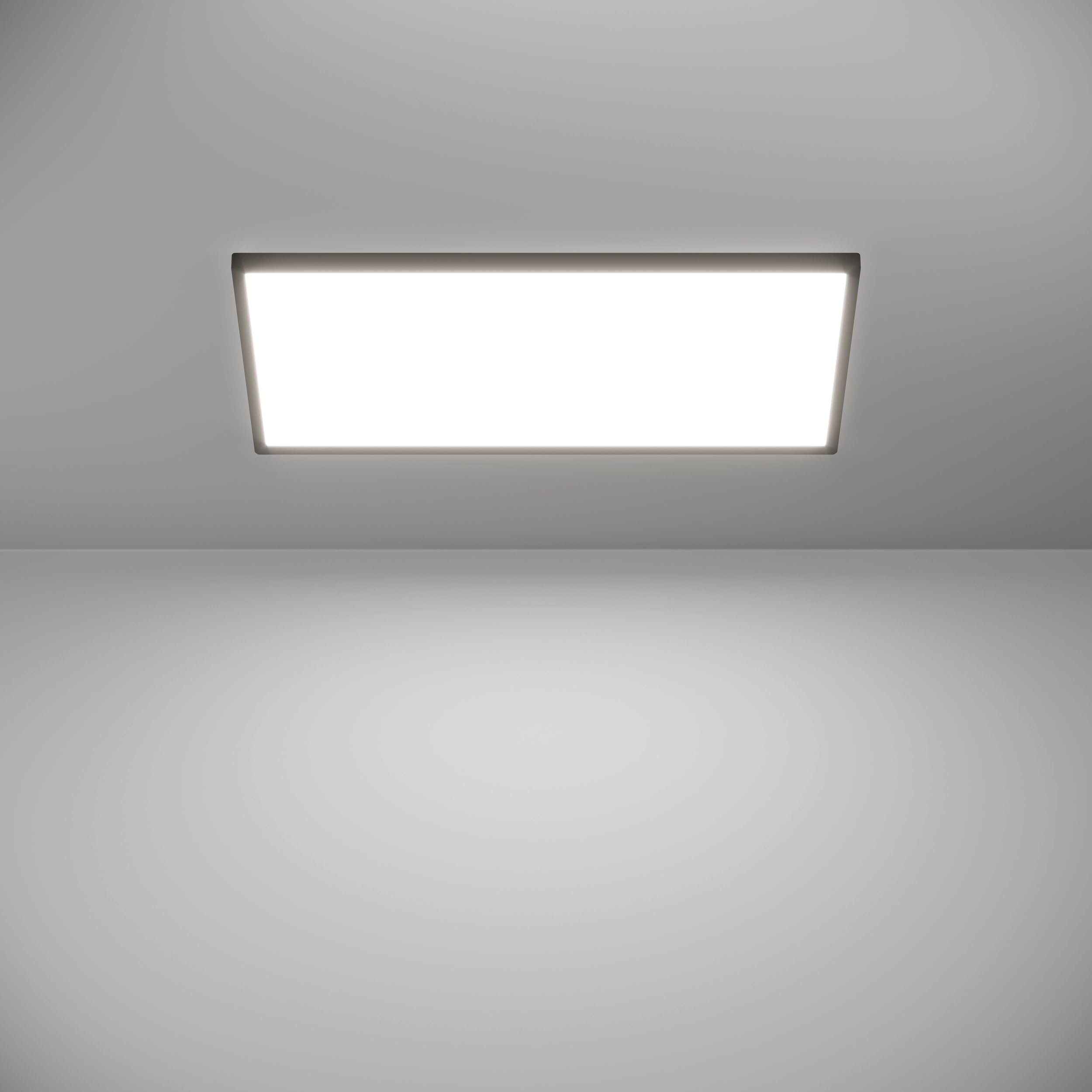 EGLO connect.z Smart Home LED lampa sufitowa do łazienki Rovito-Z, ZigBee | sterowanie przez aplikację i głos Alexa, ciepła i zimna biel, RGB, ściemnialna, czarna, IP44, 57x30 cm